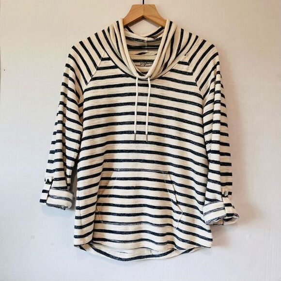 Style & Co Sport Blue And White Striped Top   Sz S - Picture 3 of 5